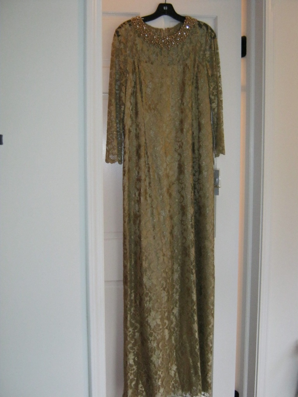 Teri Jon *Formal Dress* Saks Fifth Avenue* GOLD LACE* Size 12* NWT*